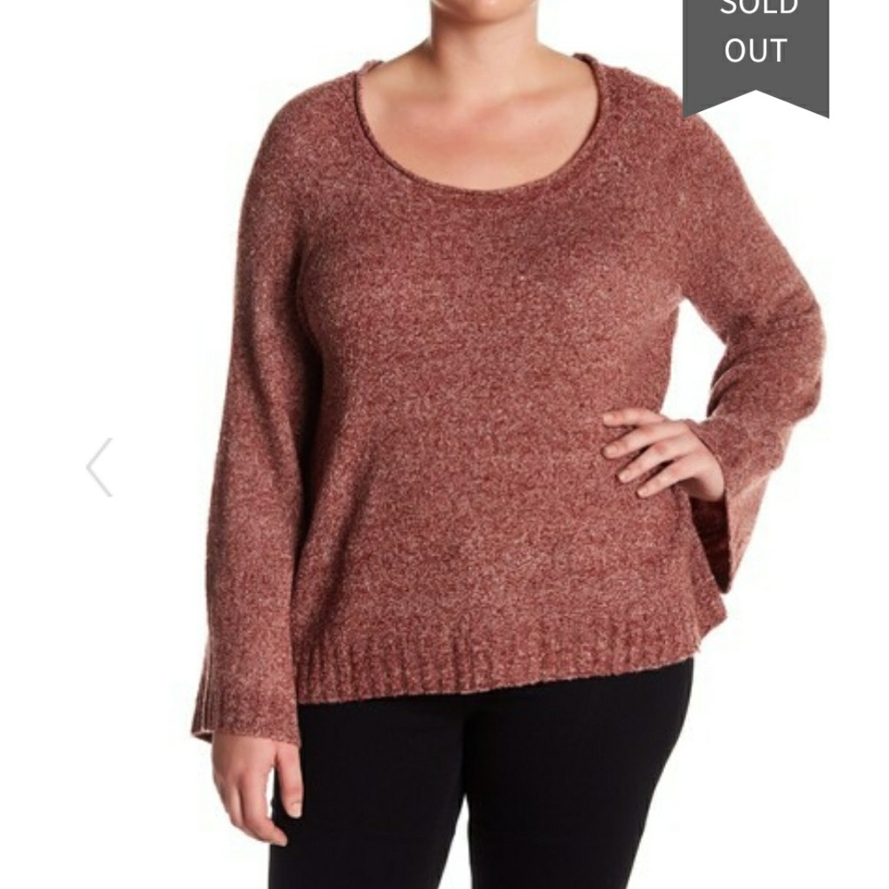Melrose and MarketBell Sleeve Boucle Sweater